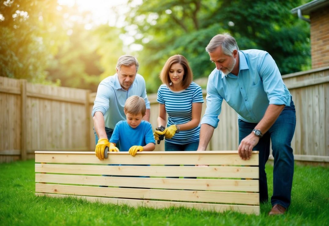 Familie der har hegn i haven