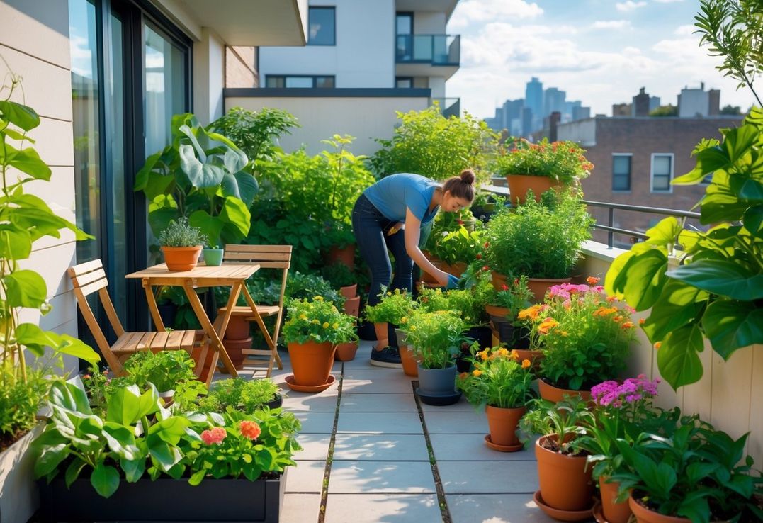 Planter på terrassen
